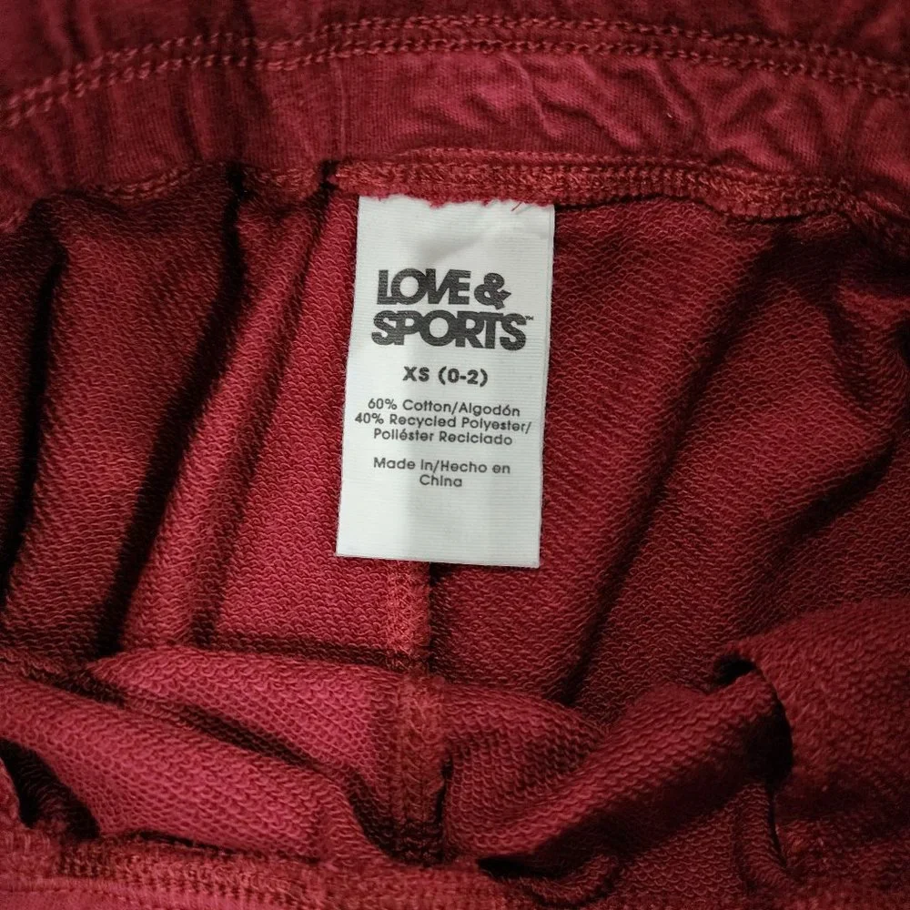 NWT Love & Sports Women's Embossed Logo Lounge Shorts